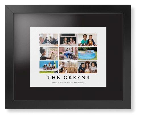 Modern Grid Gallery of Nine Framed Print, Black, Contemporary, None, Black, Single piece, 11x14, Multicolor, multi