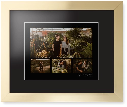 Modern Hero Gallery Of Four Framed Print, Matte Gold, Contemporary, White, Black, Single piece, 11x14, Multicolor
