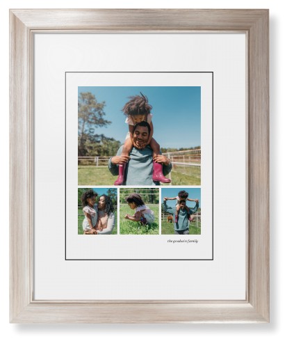 Modern Hero Gallery Of Four Portrait Framed Print, Metallic, Modern, Black, White, Single piece, 11x14, Multicolor