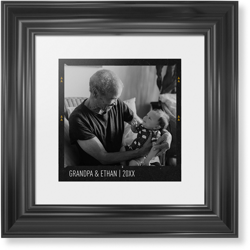 Film Frame Framed Print, Black, Classic, None, None, Single piece, 12x12, White, white