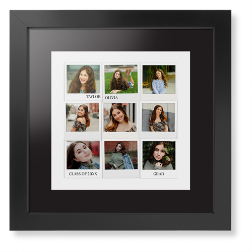Photo Memories Framed Print, Black, Contemporary, Black, Black, Single piece, 12x12, White, white