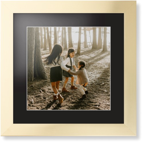 Photo Gallery Framed Print, Matte Gold, Contemporary, White, Black, Single piece, 12x12, Multicolor, multi