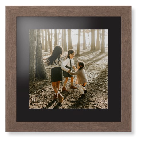 Photo Gallery Framed Print, Walnut, Contemporary, None, Black, Single piece, 12x12, Multicolor, multi