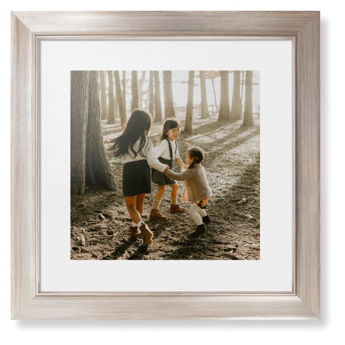 Photo Gallery Framed Print, Metallic, Modern, White, White, Single piece, 12x12, Multicolor