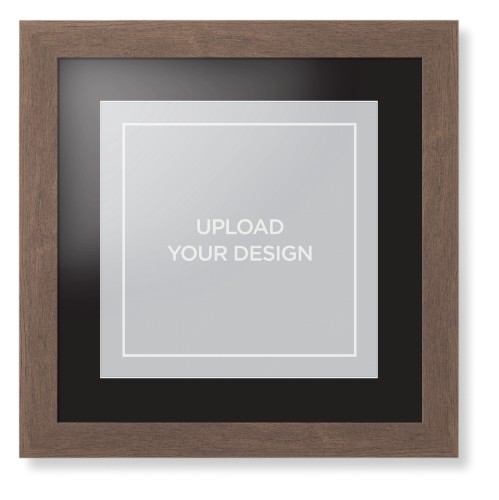 Upload Your Own Design Framed Print, Walnut, Contemporary, White, Black, Single piece, 12x12, Multicolor, multi