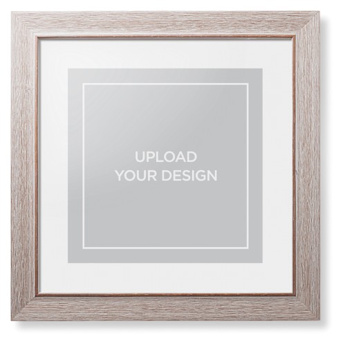 Upload Your Own Design Framed Print, Rustic, Modern, None, White, Single piece, 12x12, Multicolor