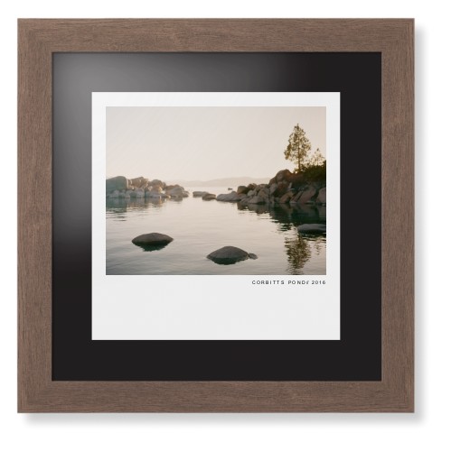 Modern Gallery Framed Print, Walnut, Contemporary, None, Black, Single piece, 12x12, White
