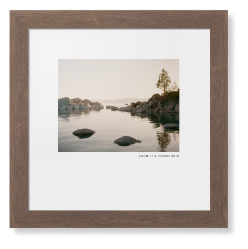 Modern Gallery Framed Print, Walnut, Contemporary, None, White, Single piece, 12x12, White