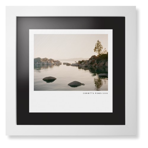 Modern Gallery Framed Print, White, Contemporary, Black, Black, Single piece, 12x12, White, white