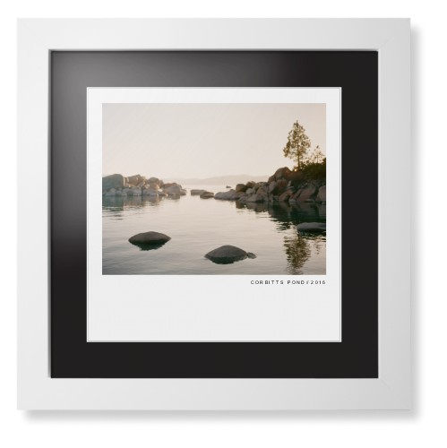 Modern Gallery Framed Print, White, Contemporary, White, Black, Single piece, 12x12, White