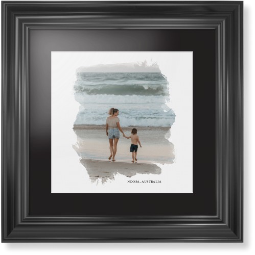 Brushed Moments Framed Print, Black, Classic, White, Black, Single piece, 12x12, White, white