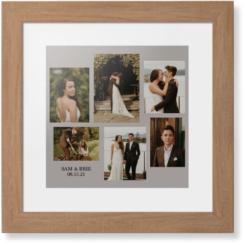 Gallery Collage of Six Framed Print, Natural, Contemporary, None, White, Single piece, 12x12, Multicolor, multi