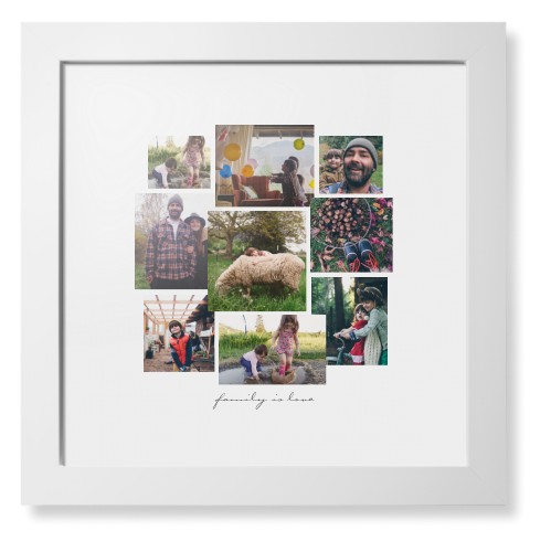 Gallery Collage of Nine Framed Print, White, Contemporary, White, White, Single piece, 12x12, White, white