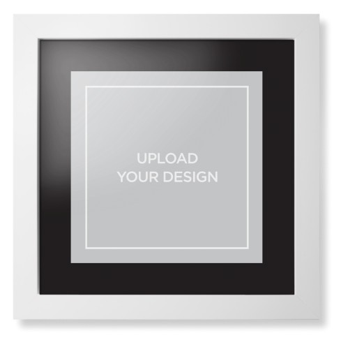 Upload Your Own Design Portrait Framed Print, White, Contemporary, None, Black, Single piece, 12x12, Multicolor, multi