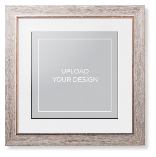 Upload Your Own Design Portrait Framed Print, Rustic, Modern, Black, White, Single piece, 12x12, Multicolor