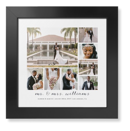 Clean Gallery Collage of Eight Framed Print, Black, Contemporary, None, None, Single piece, 12x12, Multicolor, multi