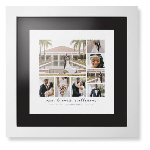 Clean Gallery Collage of Eight Framed Print, White, Contemporary, Black, Black, Single piece, 12x12, Multicolor, multi