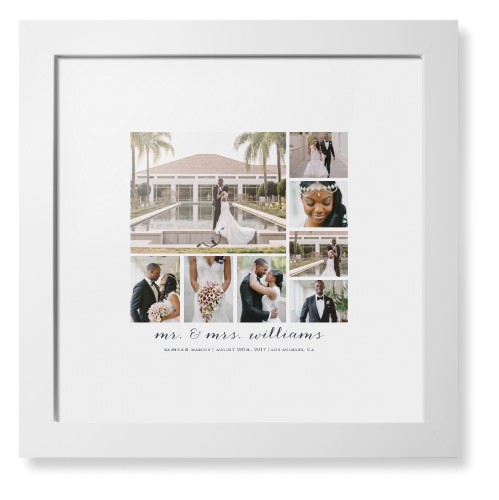 Clean Gallery Collage of Eight Framed Print, White, Contemporary, White, White, Single piece, 12x12, Multicolor, multi