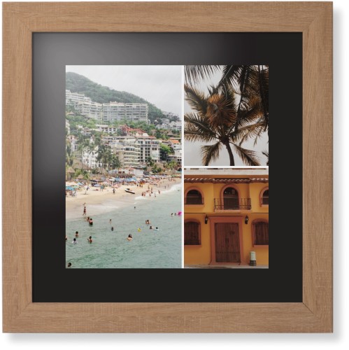 Gallery of Three Framed Print, Natural, Contemporary, Black, Black, Single piece, 12x12, Multicolor