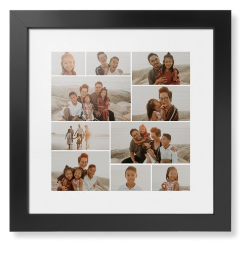 Gallery of Ten Framed Print, Black, Contemporary, None, White, Single piece, 12x12, Multicolor, multi