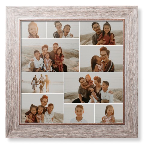 Gallery of Ten Framed Print, Rustic, Modern, None, None, Single piece, 12x12, Multicolor