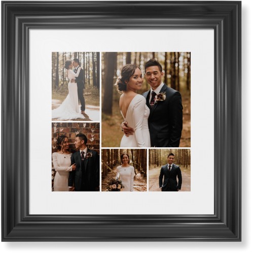 Gallery of Five Framed Print, Black, Classic, White, White, Single piece, 12x12, Multicolor, multi