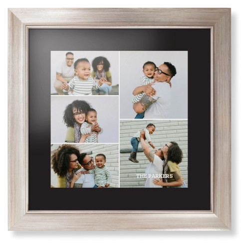 Gallery of Five Portrait Framed Print, Metallic, Modern, None, Black, Single piece, 12x12, Multicolor
