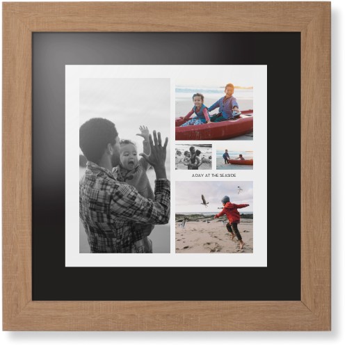 Hero Collage Portrait Framed Print, Natural, Contemporary, Black, Black, Single piece, 12x12, Multicolor