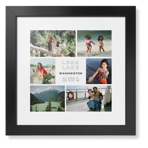 Modern Adventure Gallery Of Six Framed Print, Black, Contemporary, None, White, Single piece, 12x12, Multicolor, multi