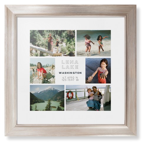 Modern Adventure Gallery Of Six Framed Print, Metallic, Modern, None, White, Single piece, 12x12, Multicolor, multi