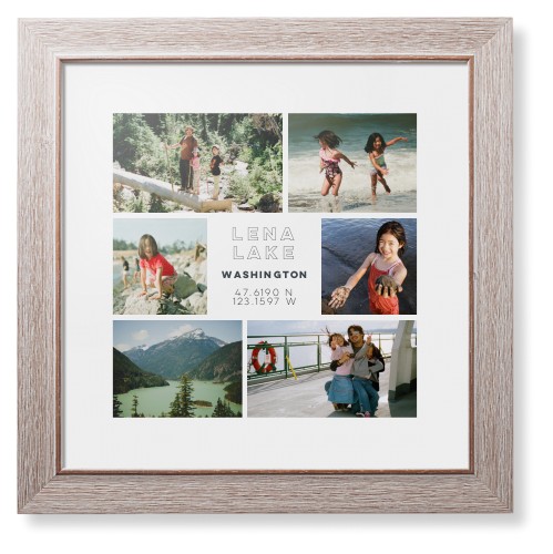 Modern Adventure Gallery Of Six Framed Print, Rustic, Modern, White, White, Single piece, 12x12, Multicolor