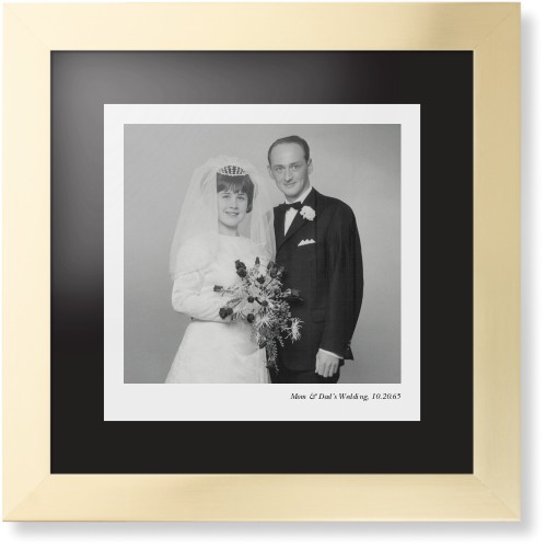 Modern Gallery of One Portrait Framed Print, Matte Gold, Contemporary, Black, Black, Single piece, 12x12, Multicolor, multi