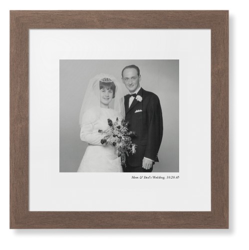 Modern Gallery of One Portrait Framed Print, Walnut, Contemporary, None, White, Single piece, 12x12, Multicolor, multi