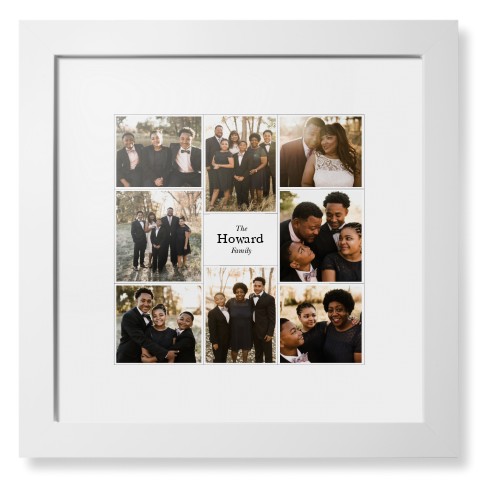 Modern Family Collage Framed Print, White, Contemporary, White, White, Single piece, 12x12, White, white
