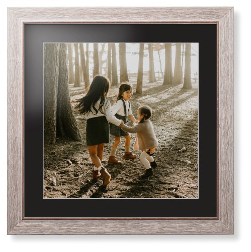 Photo Gallery Framed Print, Rustic, Modern, White, Black, Single piece, 16x16, Multicolor, multi