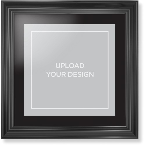 Upload Your Own Design Framed Print, Black, Classic, None, Black, Single piece, 16x16, Multicolor, multi