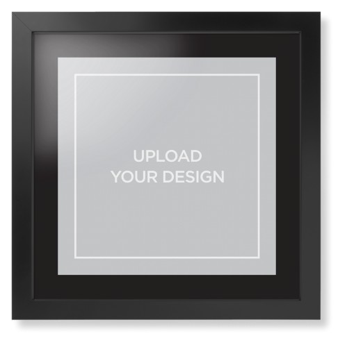 Upload Your Own Design Framed Print, Black, Contemporary, Black, Black, Single piece, 16x16, Multicolor