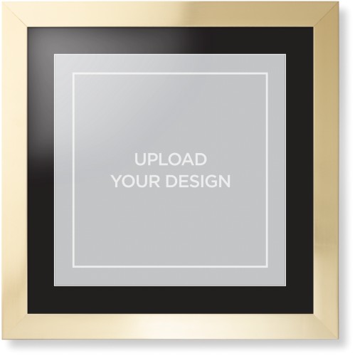 Upload Your Own Design Framed Print, Matte Gold, Contemporary, White, Black, Single piece, 16x16, Multicolor, multi