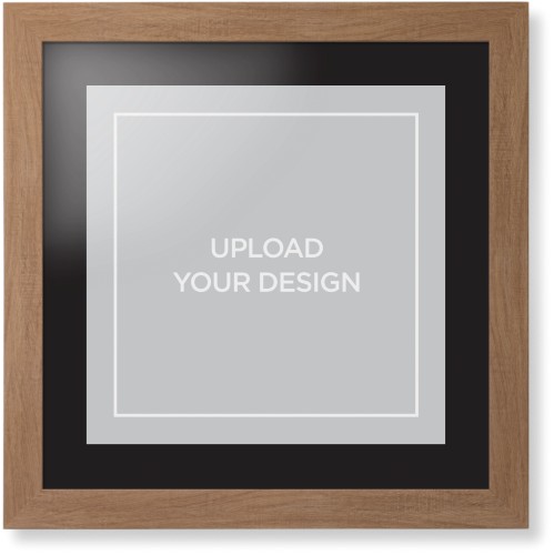Upload Your Own Design Framed Print, Natural, Contemporary, None, Black, Single piece, 16x16, Multicolor