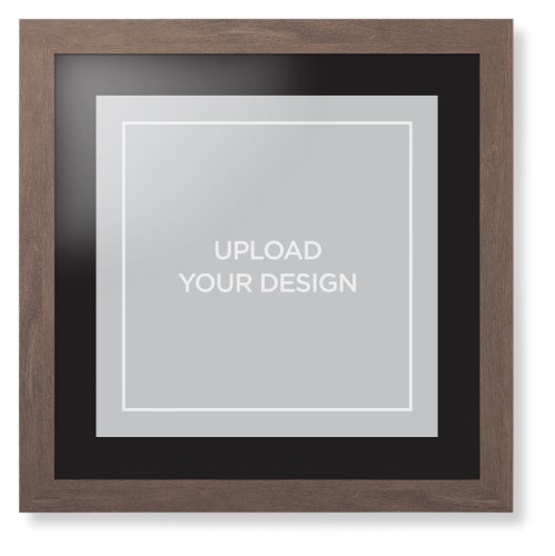Upload Your Own Design Framed Print, Walnut, Contemporary, None, Black, Single piece, 16x16, Multicolor, multi