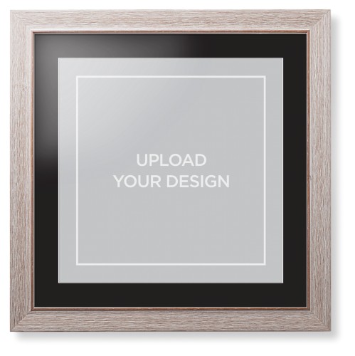 Upload Your Own Design Framed Print, Rustic, Modern, White, Black, Single piece, 16x16, Multicolor, multi