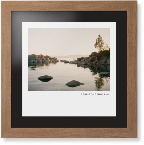 Modern Gallery Framed Print, Natural, Contemporary, White, Black, Single piece, 16x16, White