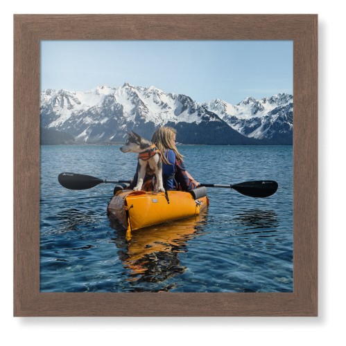 Photo Gallery Landscape Framed Print, Walnut, Contemporary, None, None, Single piece, 16x16, Multicolor, multi