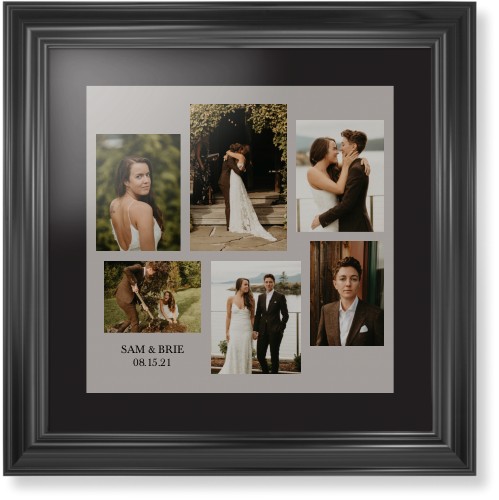 Gallery Collage of Six Framed Print, Black, Classic, None, Black, Single piece, 16x16, Multicolor, multi