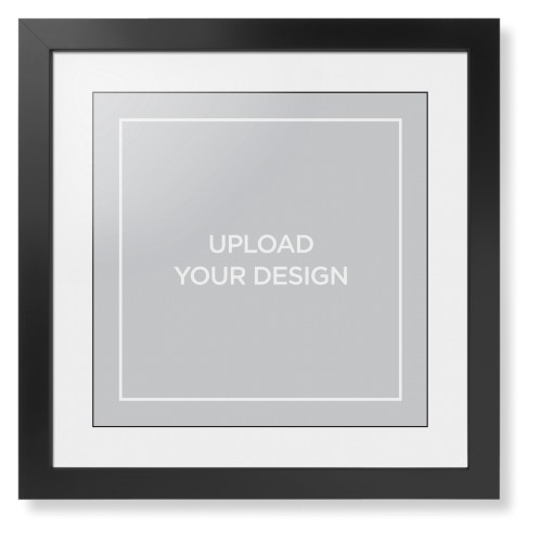 Upload Your Own Design Portrait Framed Print, Black, Contemporary, Black, White, Single piece, 16x16, Multicolor, multi