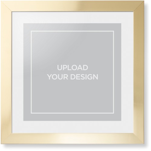Upload Your Own Design Portrait Framed Print, Matte Gold, Contemporary, None, White, Single piece, 16x16, Multicolor