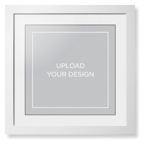 Upload Your Own Design Portrait Framed Print, White, Contemporary, Black, White, Single piece, 16x16, Multicolor