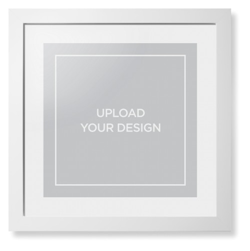 Upload Your Own Design Portrait Framed Print, White, Contemporary, White, White, Single piece, 16x16, Multicolor