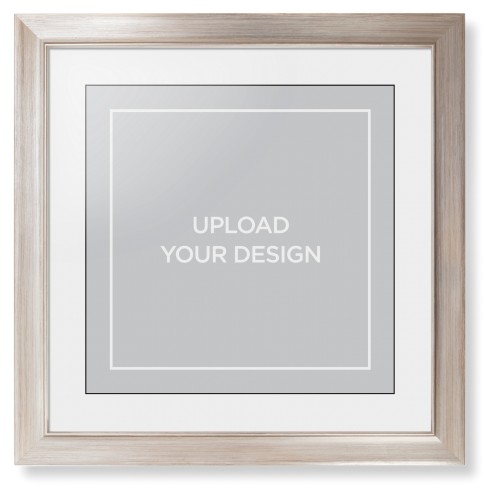 Upload Your Own Design Portrait Framed Print, Metallic, Modern, Black, White, Single piece, 16x16, Multicolor, multi