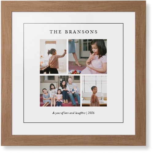 Gallery Montage of Memories Framed Print, Natural, Contemporary, Black, White, Single piece, 16x16, White